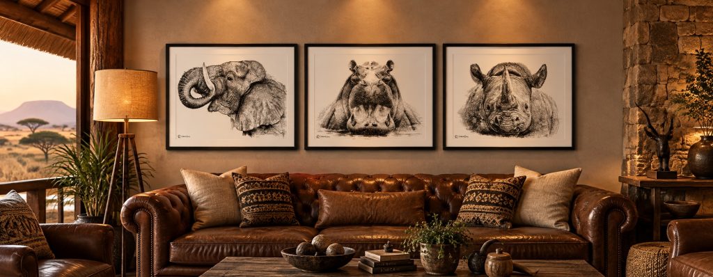 artwork from the Ordered Lines African Animals collection